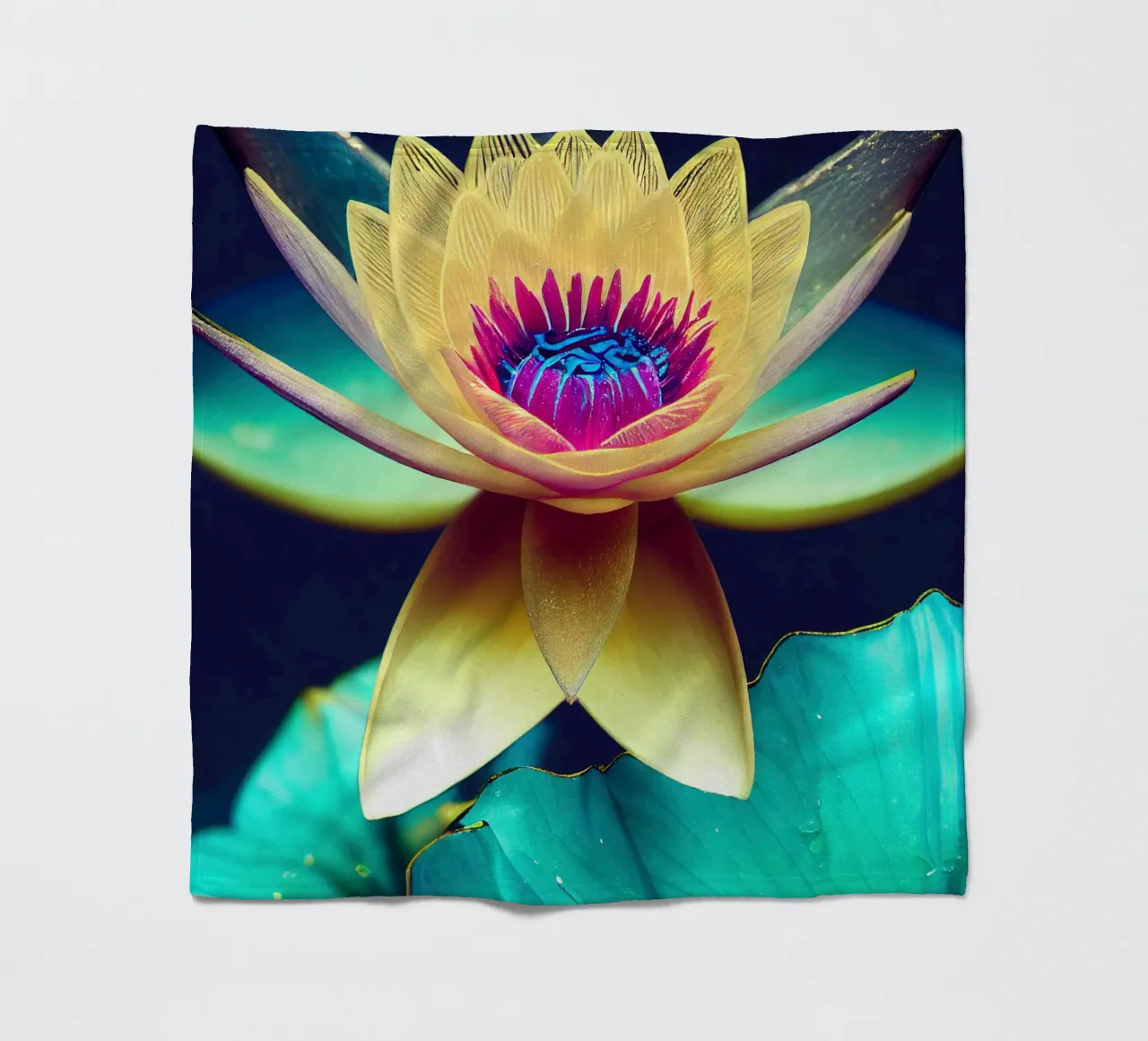 Macro fiore di ninfea blu coperta in pile da Bold Blooms