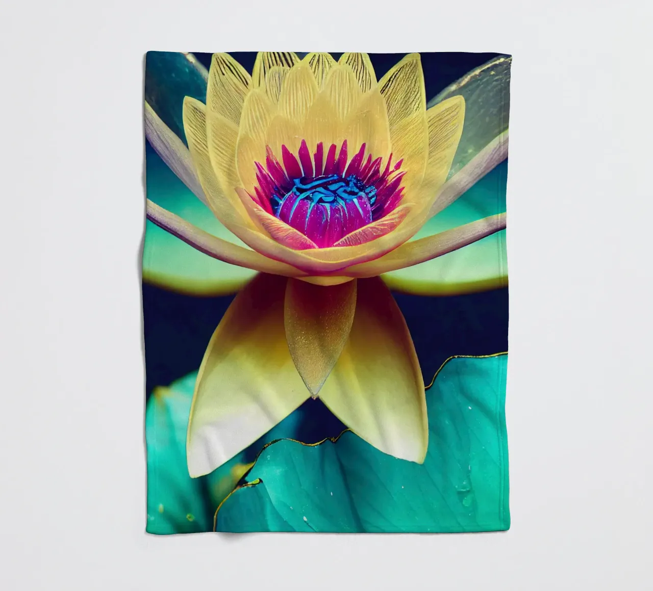 Macro fiore di ninfea blu coperta in pile da Bold Blooms