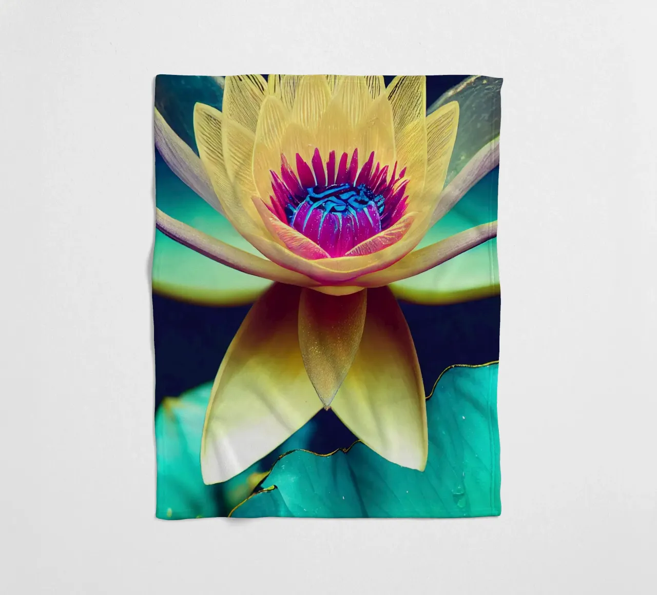 Macro fiore di ninfea blu coperta in pile da Bold Blooms
