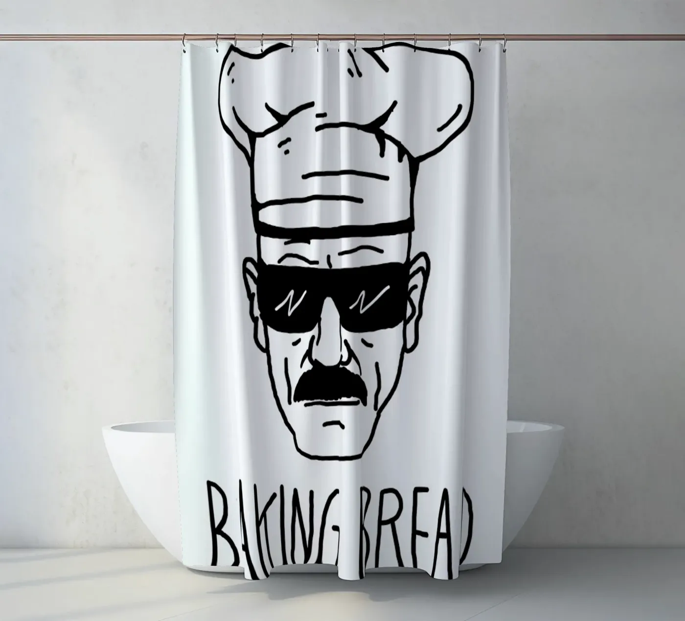 Bake Bread Duschvorhang von Nick Cocozza