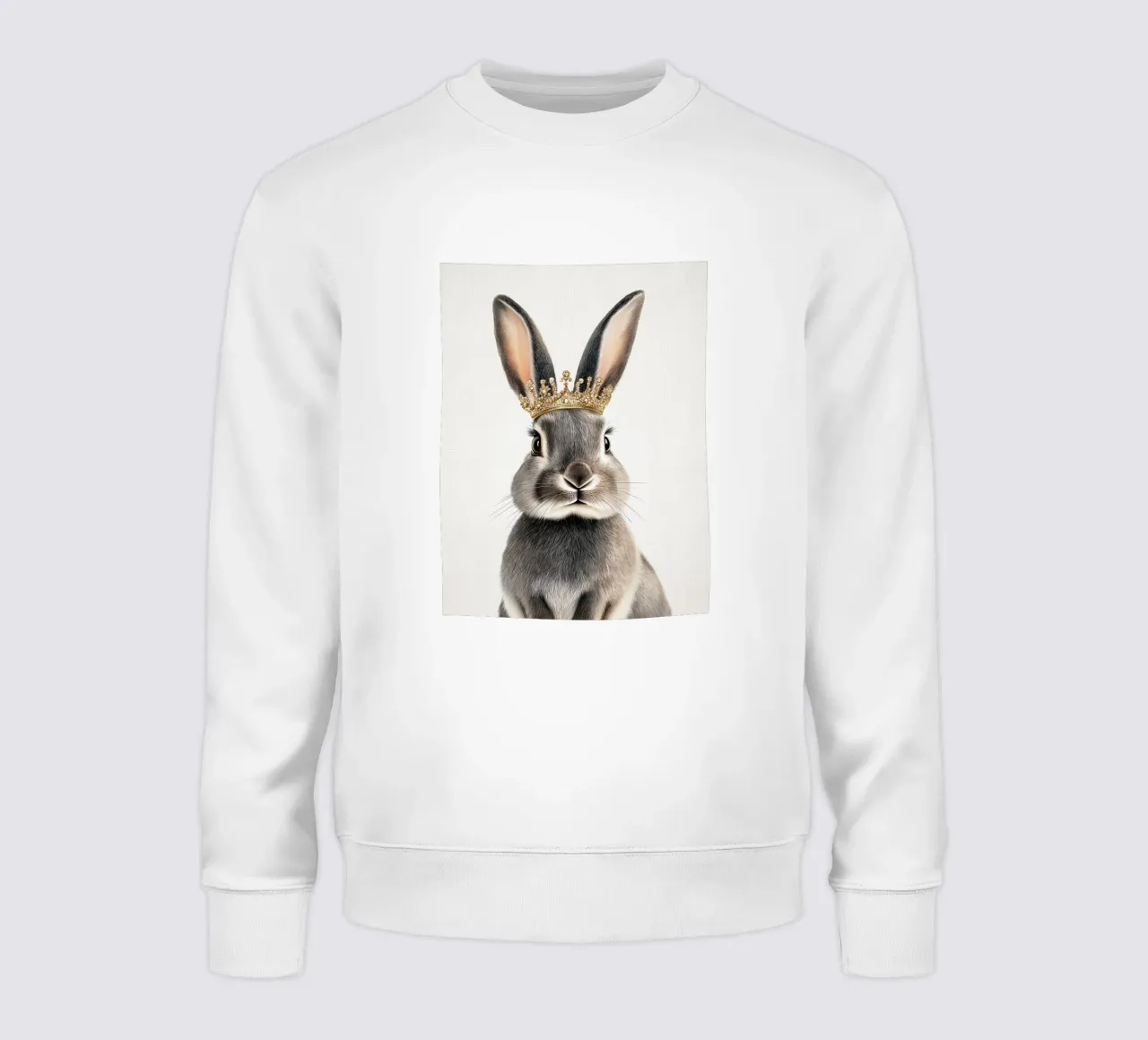 Simpatico coniglietto con corona felpa da Carinaprint