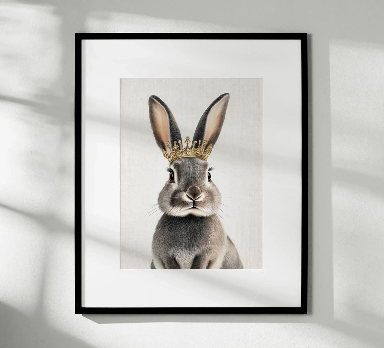 Cute bunny with crown poster by Carinaprint