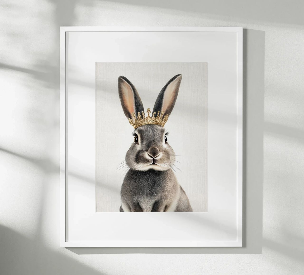 Cute bunny with crown poster by Carinaprint