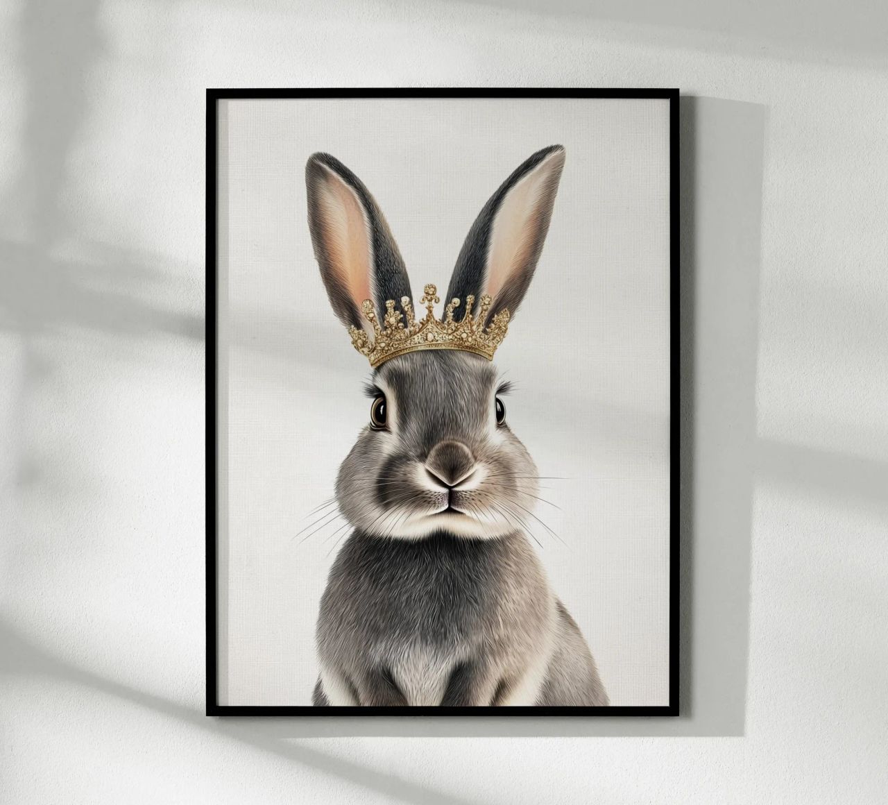 Cute bunny with crown poster by Carinaprint