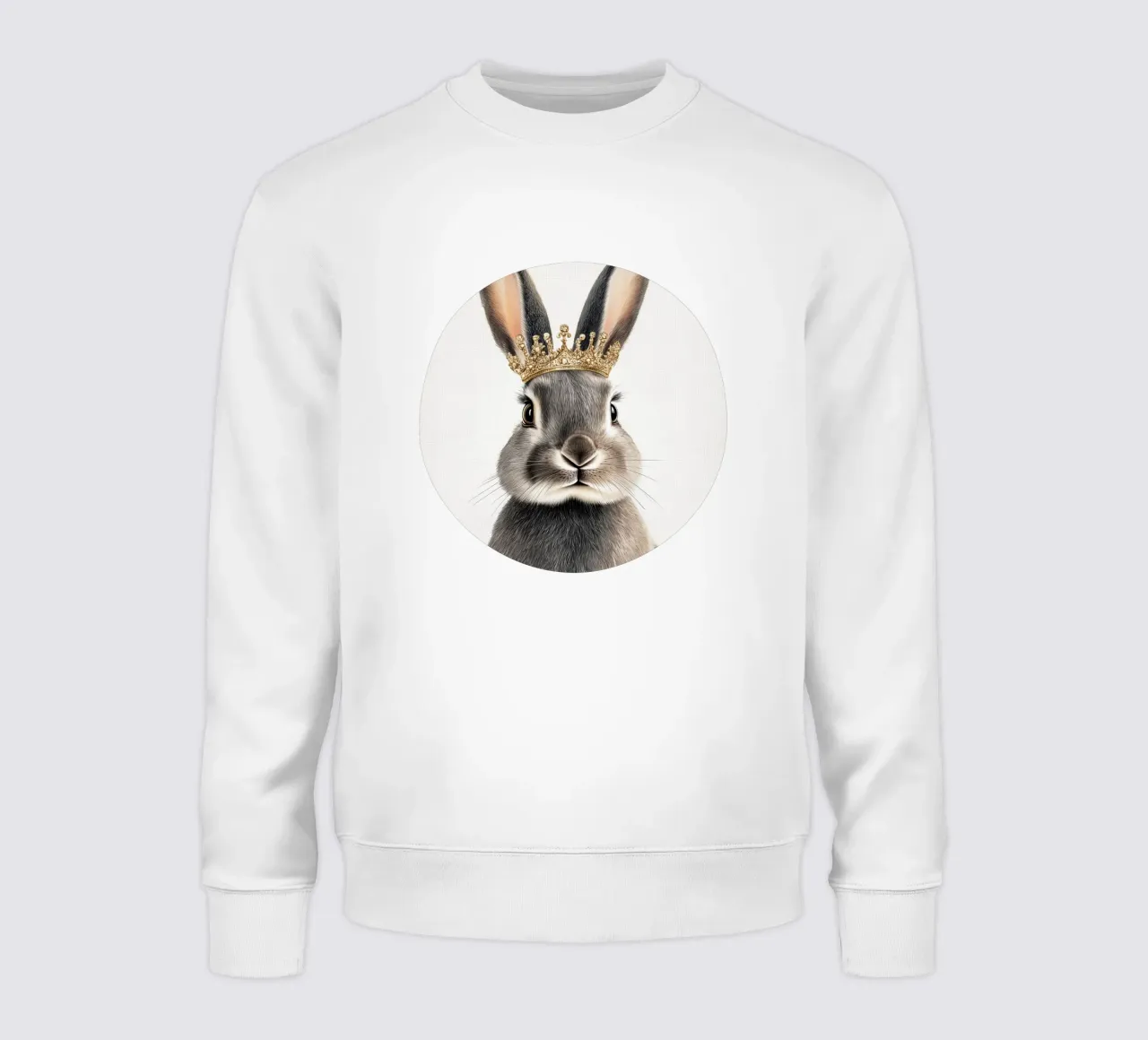 Simpatico coniglietto con corona felpa da Carinaprint