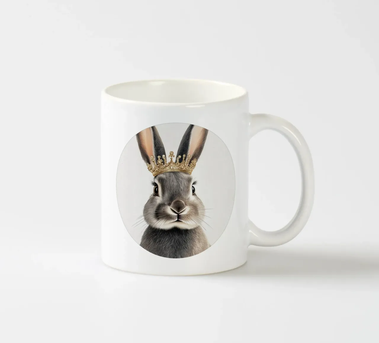 Simpatico coniglietto con corona tazza in ceramica da Carinaprint