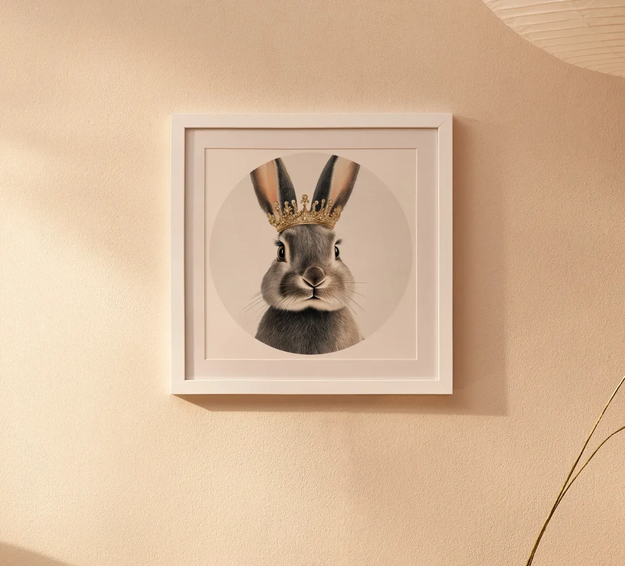 Simpatico coniglietto con corona poster da Carinaprint