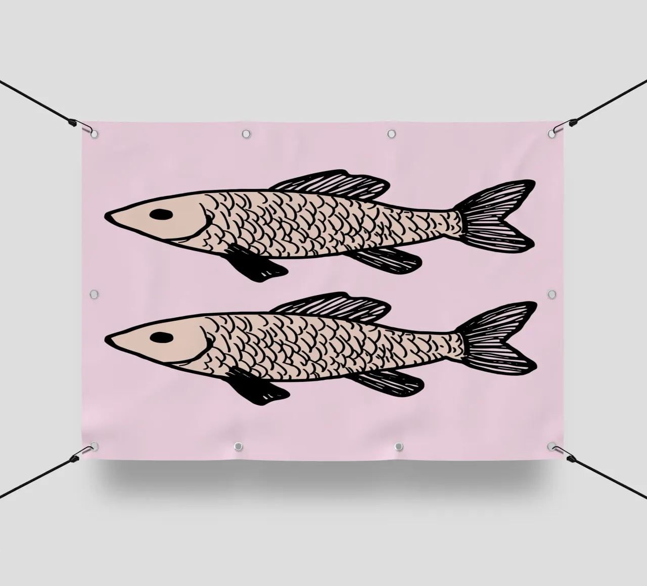 Two identical fish telo in pvc da ramosashop