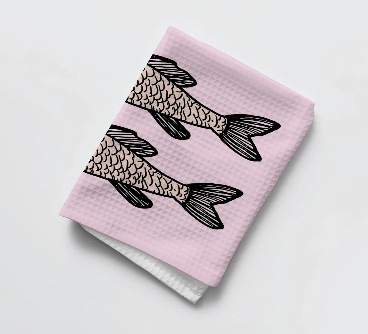 Two identical fish canovaccio da cucina da ramosashop