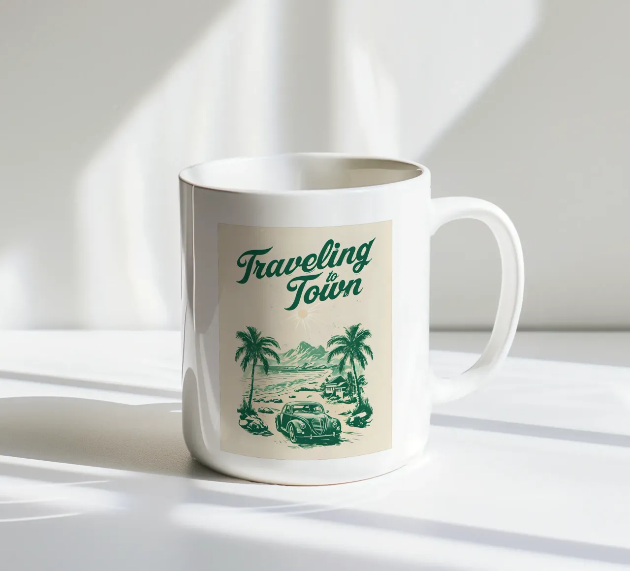 Viaggio in città retrò tazza in ceramica da RETRO VINTAGE EDITION