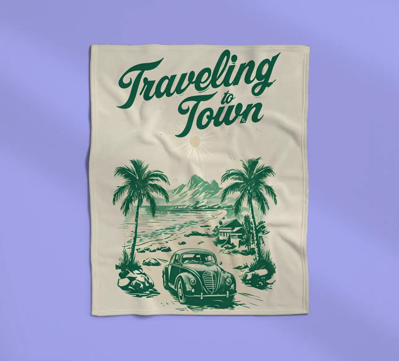 Viaggio in città retrò coperta in pile da RETRO VINTAGE EDITION