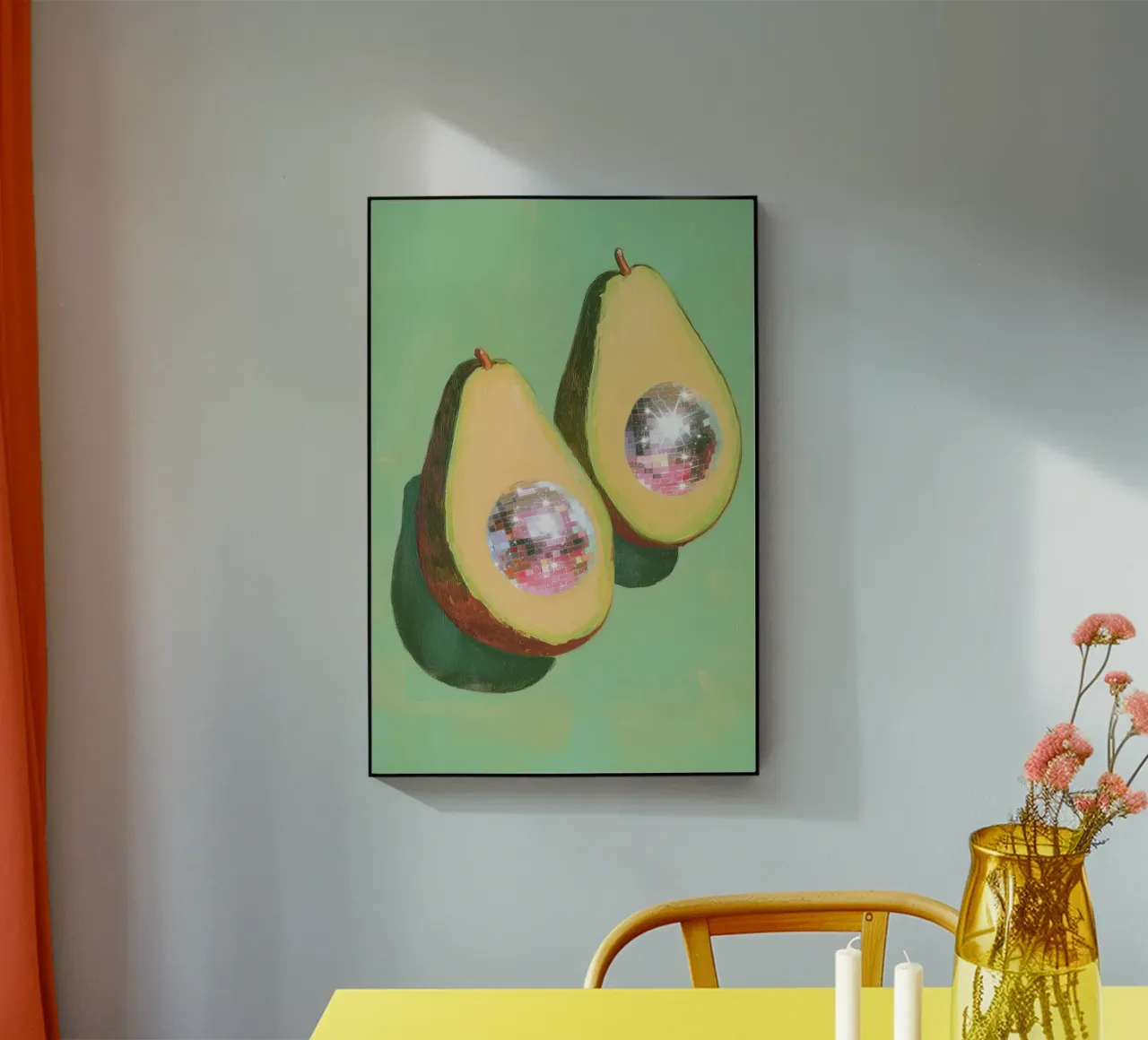 Disco Avocado plexiglass da Melloi Art Print