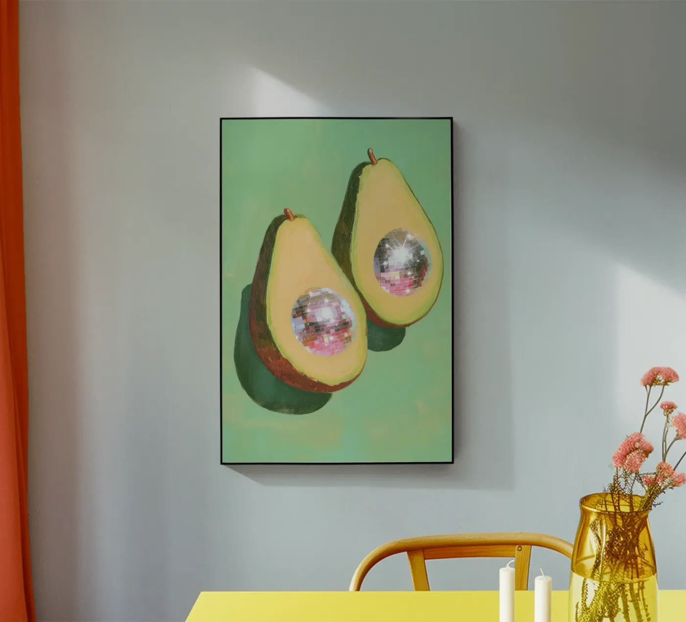 Schijf avocado's acryl van Melloi Art Print