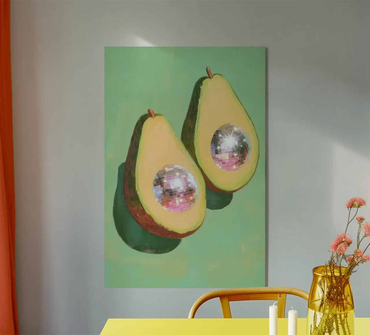 Disco Avocado plexiglass da Melloi Art Print