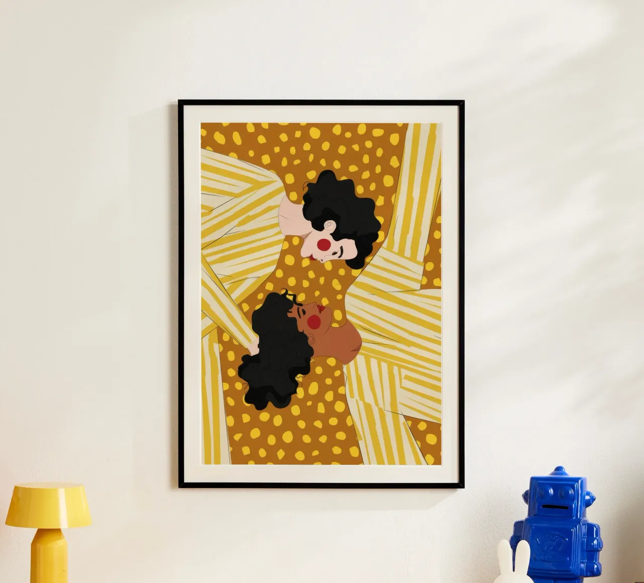 Riposo a pois poster con telaio in legno da Emery Kate