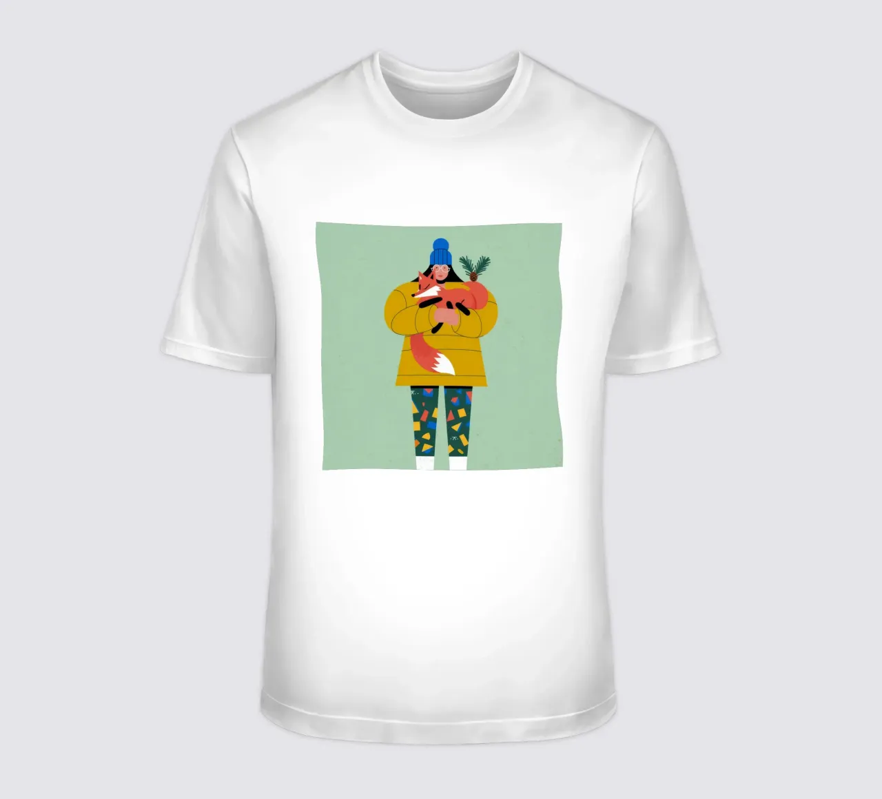 Abbraccio invernale di cani t-shirt da Emery Kate
