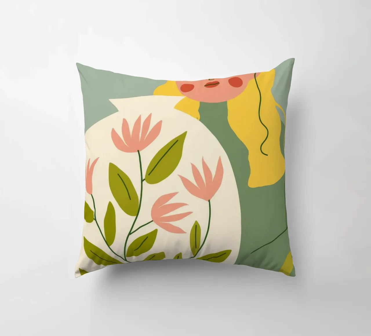 Ritratto di bouquet di fiori cuscino da Emery Kate