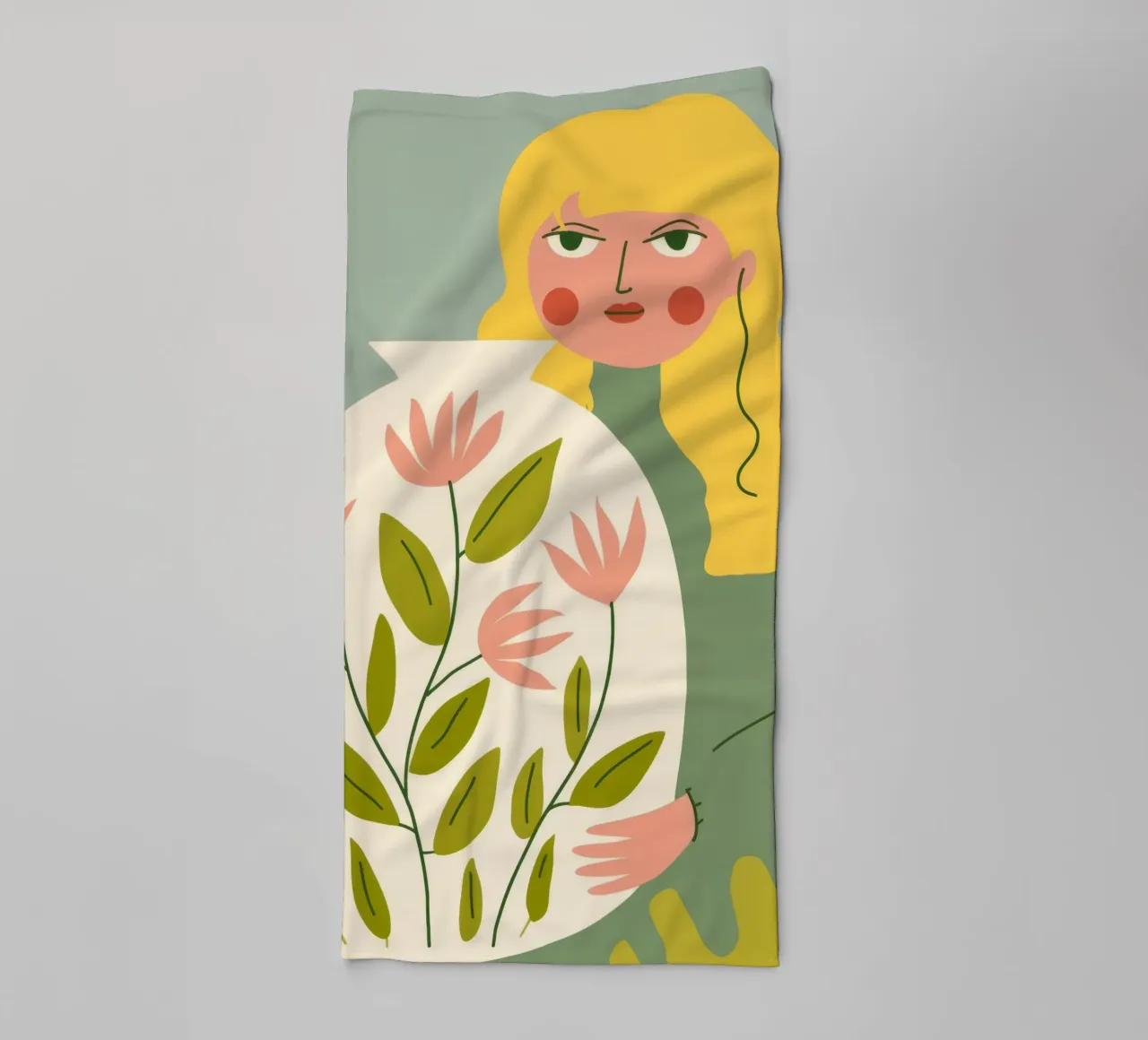 Flower Bouquet Portrait towel by Emery Kate
