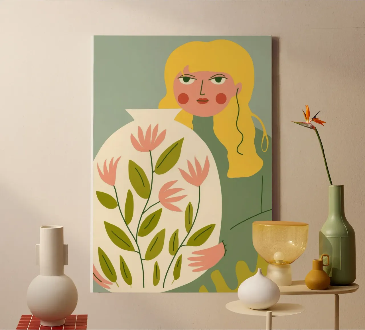 Flower Bouquet Portrait canvas by Emery Kate