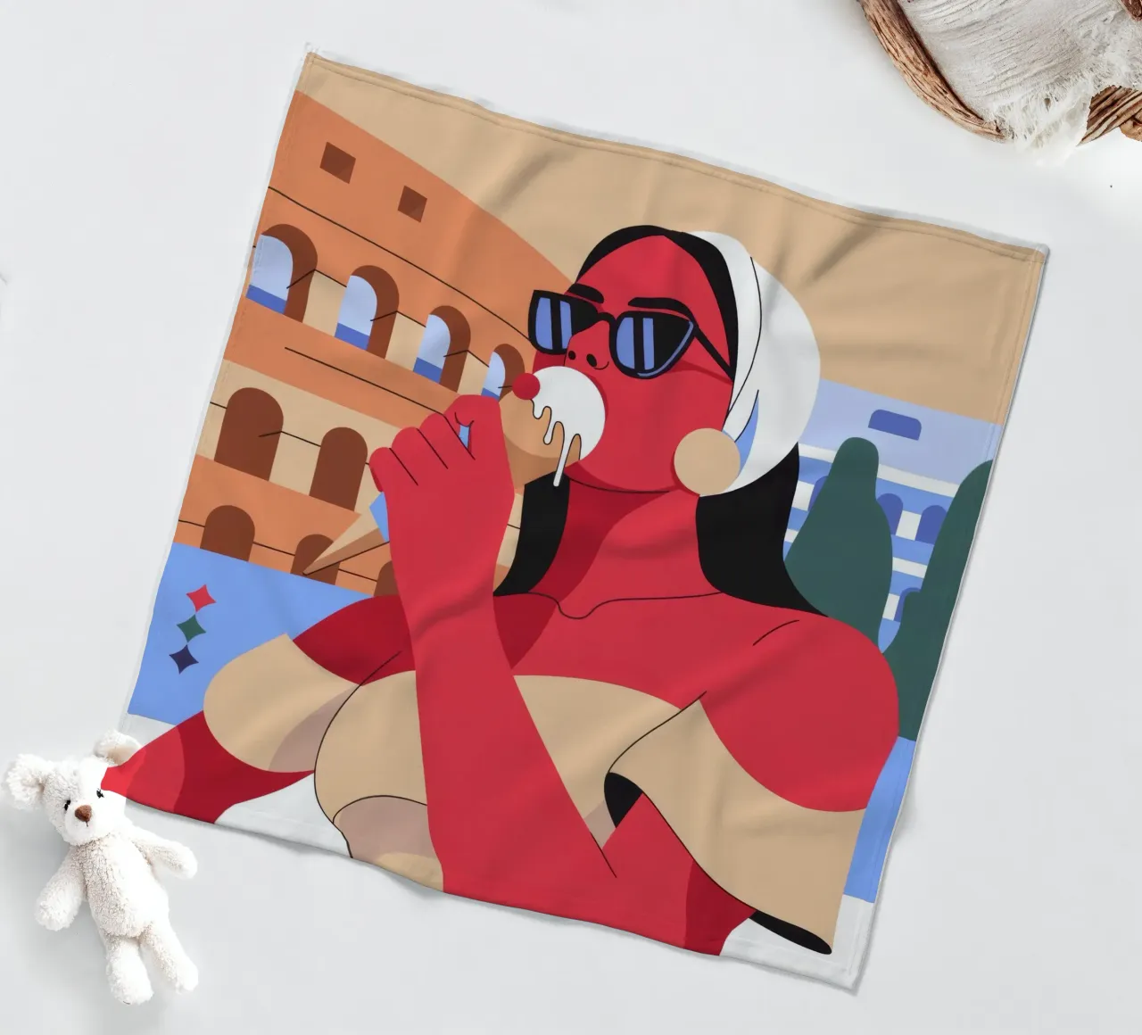 Ritratto rosso Colosseo coperta in pile da Emery Kate