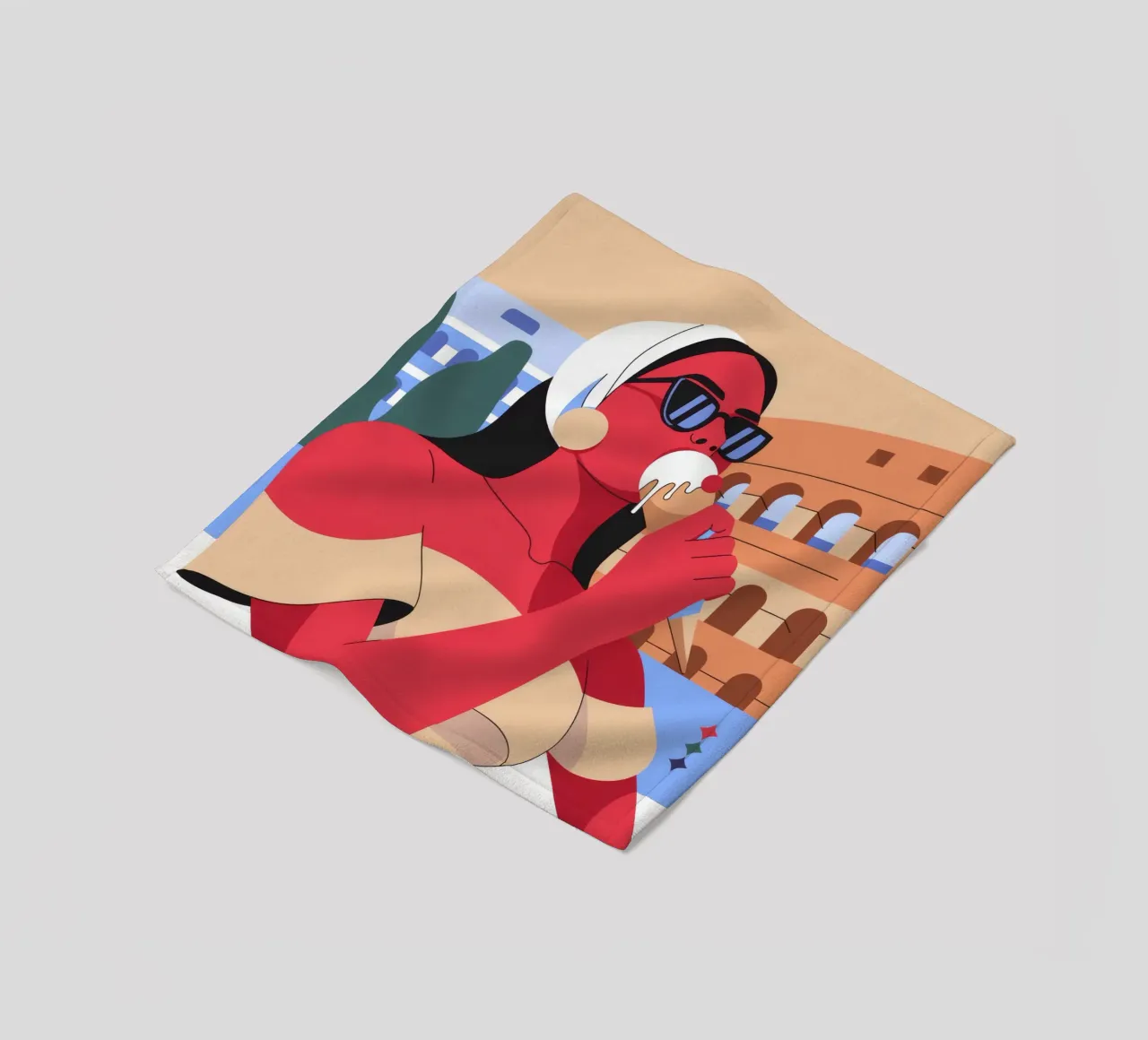 Ritratto rosso Colosseo coperta in pile da Emery Kate