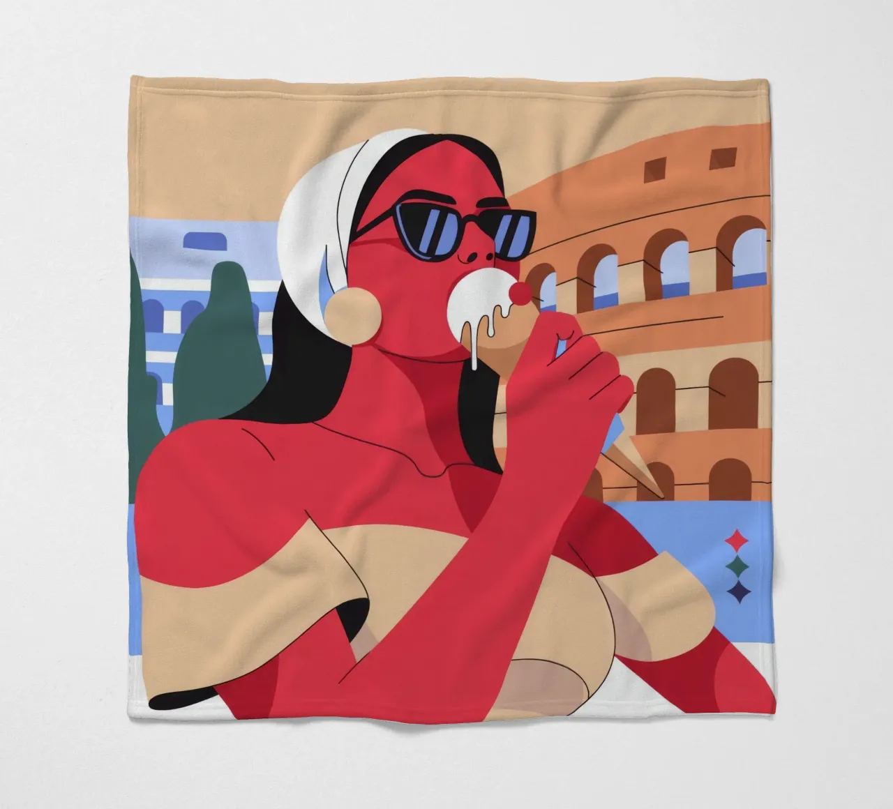 Ritratto rosso Colosseo coperta in pile da Emery Kate