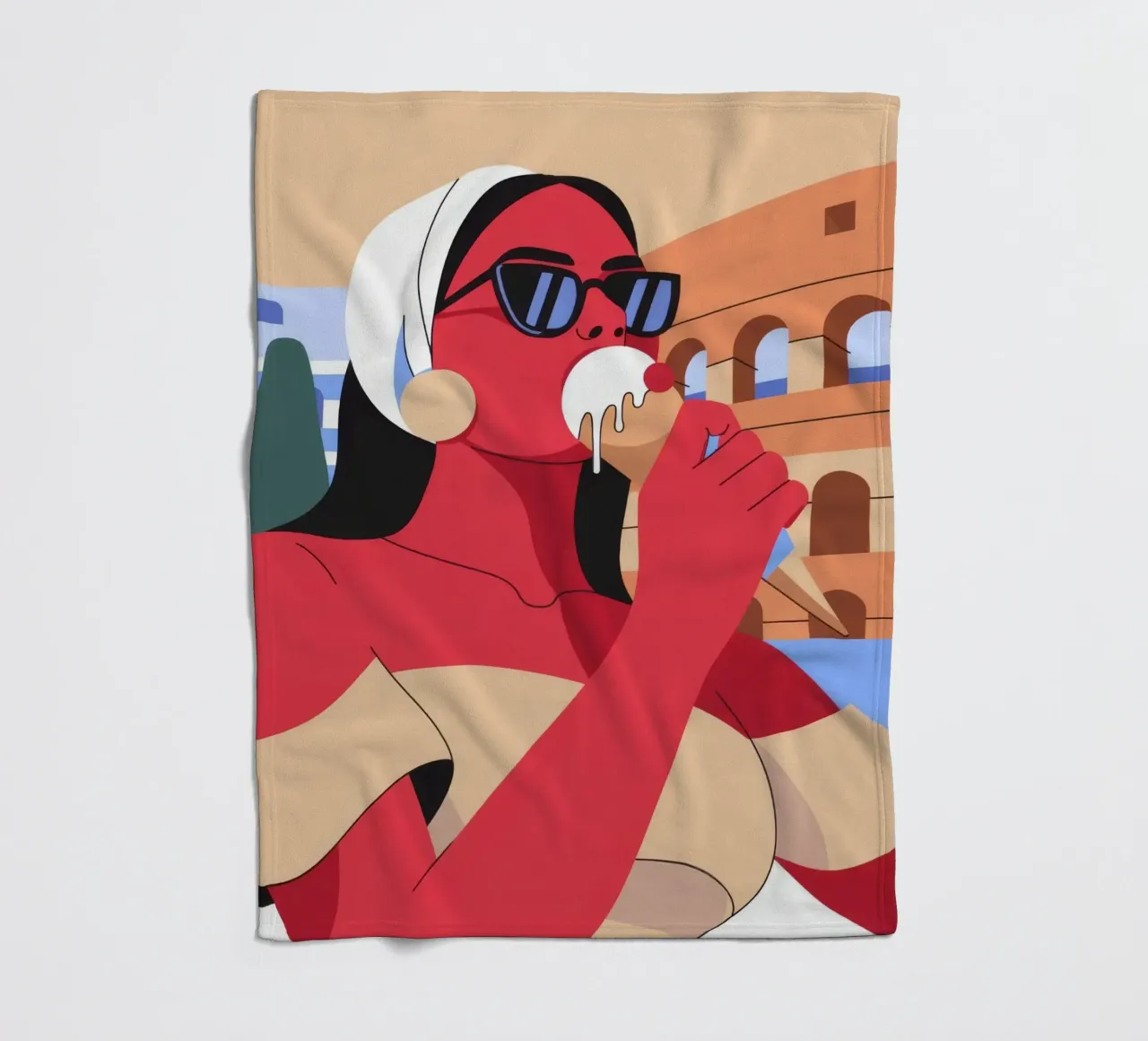 Ritratto rosso Colosseo coperta in pile da Emery Kate