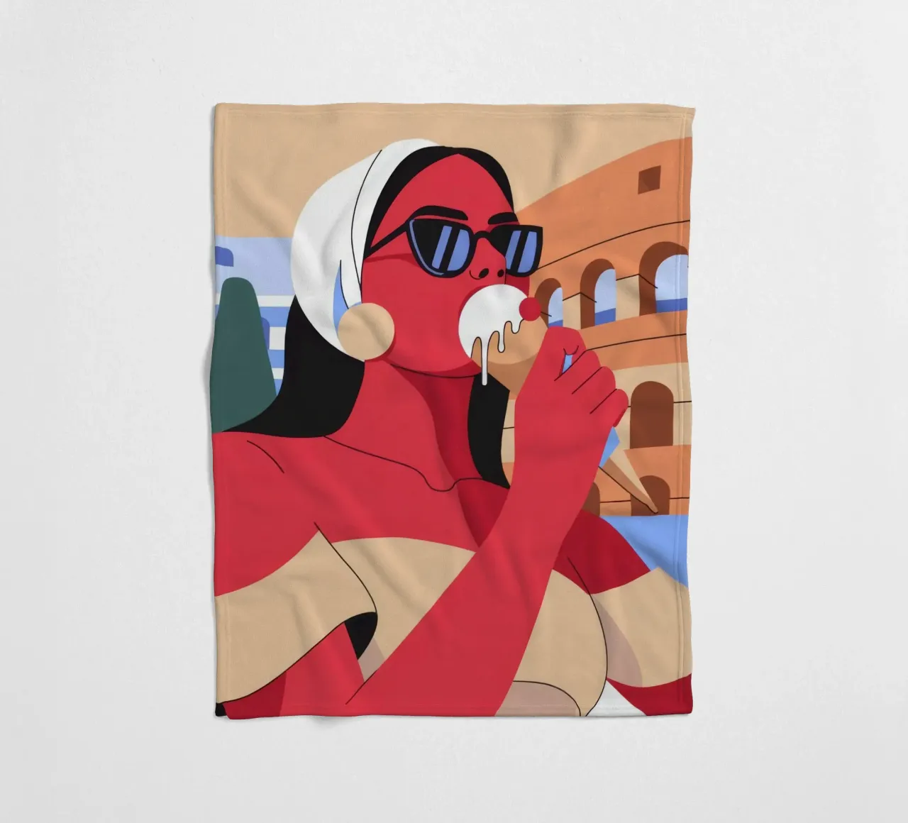 Ritratto rosso Colosseo coperta in pile da Emery Kate