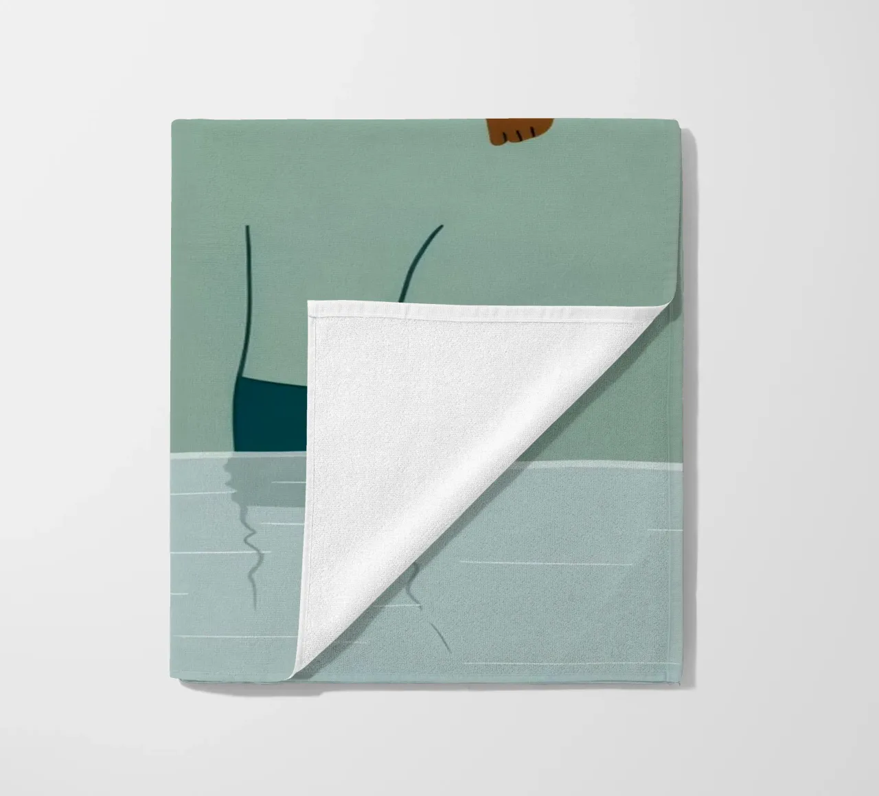 Bear Back Rest beach towel by Emery Kate