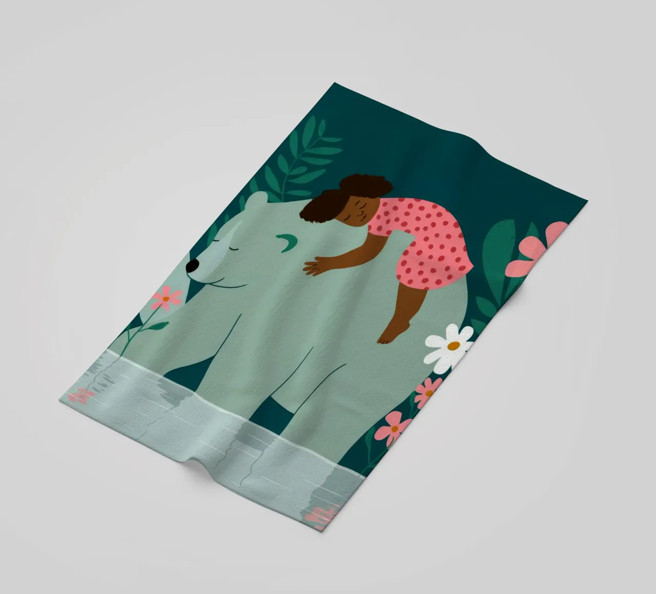 Bear Back Rest beach towel by Emery Kate