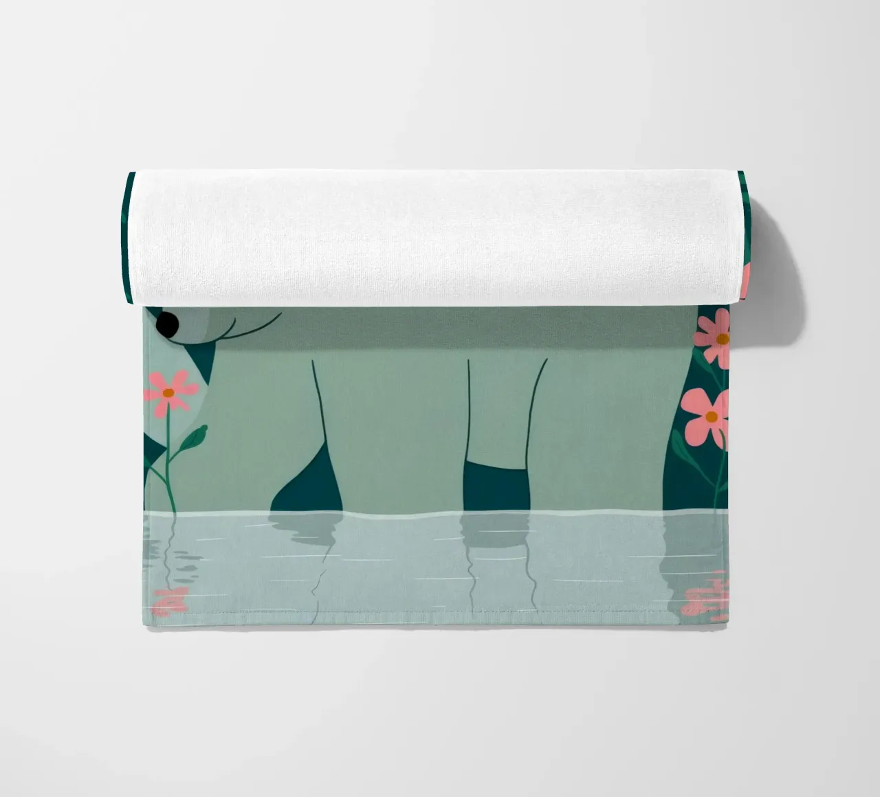 Bear Back Rest beach towel by Emery Kate