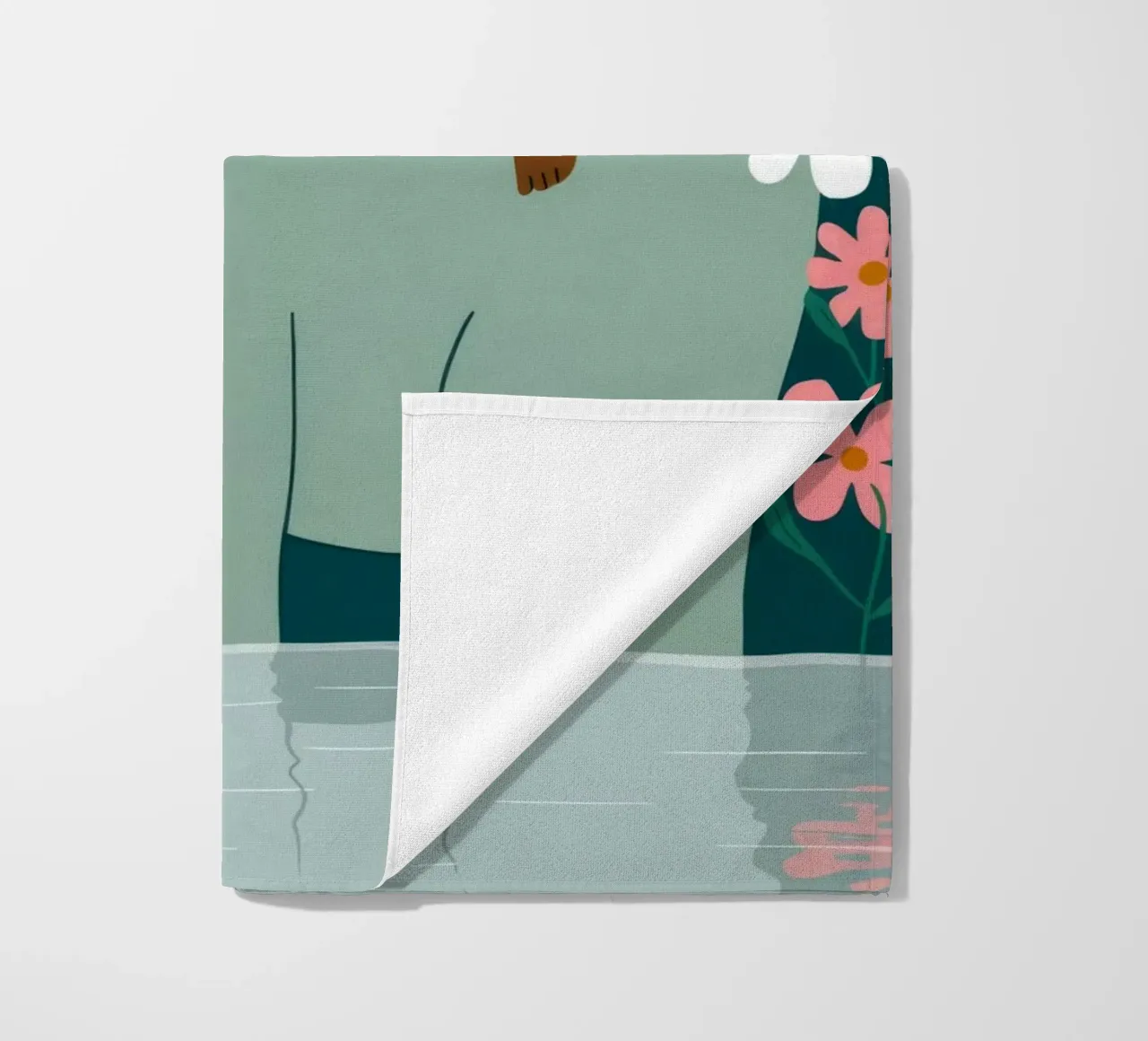 Bear Back Rest beach towel by Emery Kate