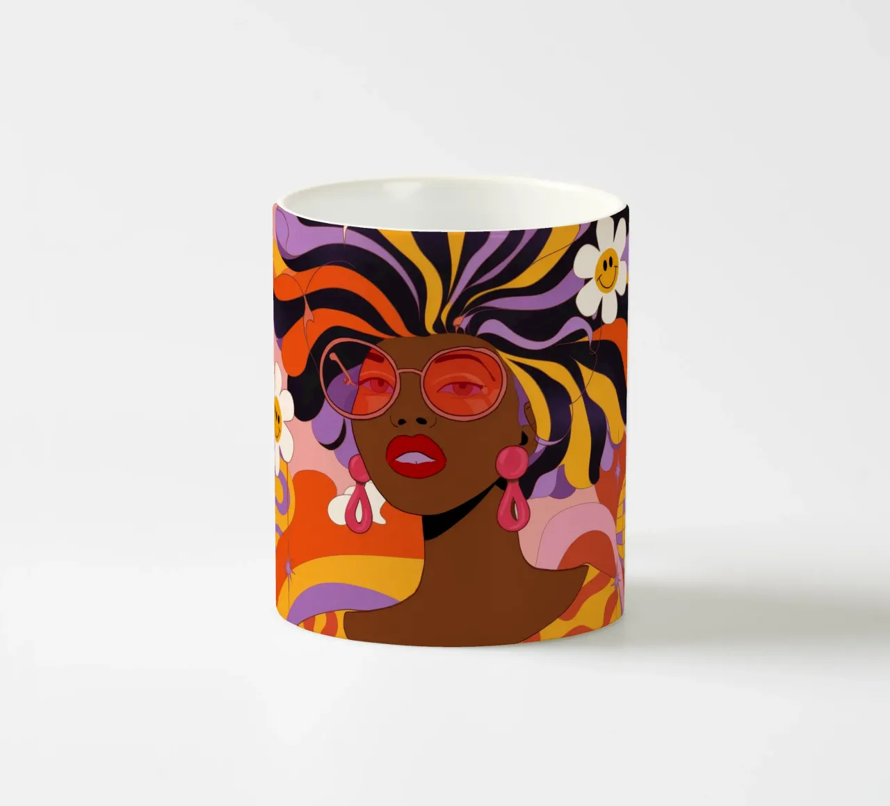 Ritratto floreale per capelli tazza in ceramica da Emery Kate
