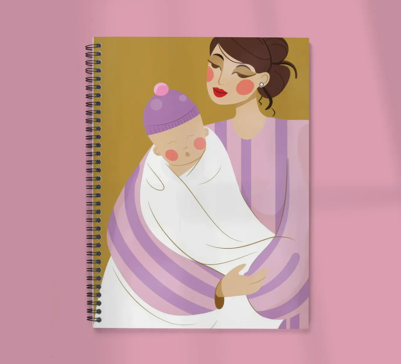 Mother and Baby spiral notebook by Emery Kate