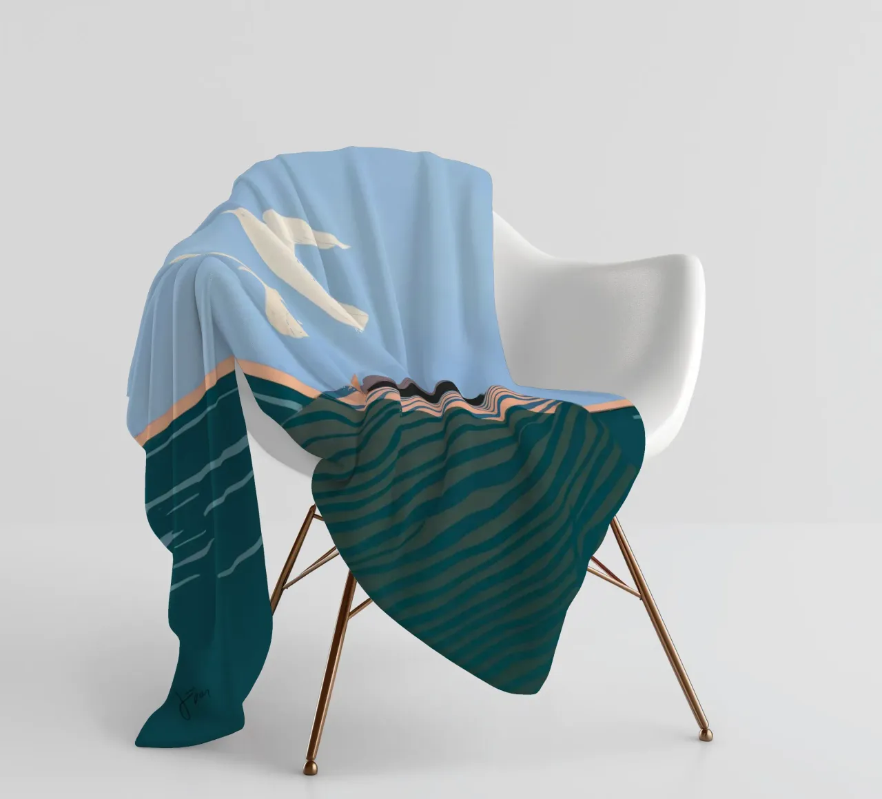 Contemplazione in riva al mare coperta in pile da Emery Kate