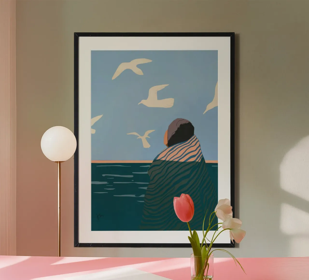 Seaside Contemplation hahnemühle by Emery Kate
