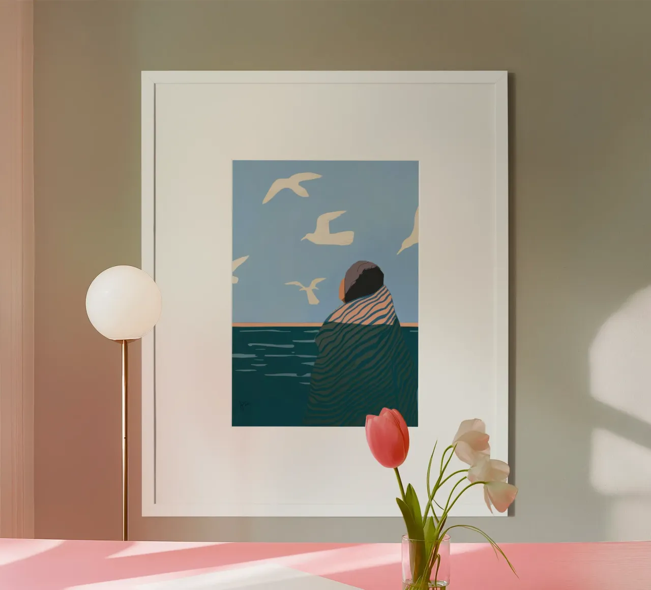 Seaside Contemplation hahnemühle by Emery Kate