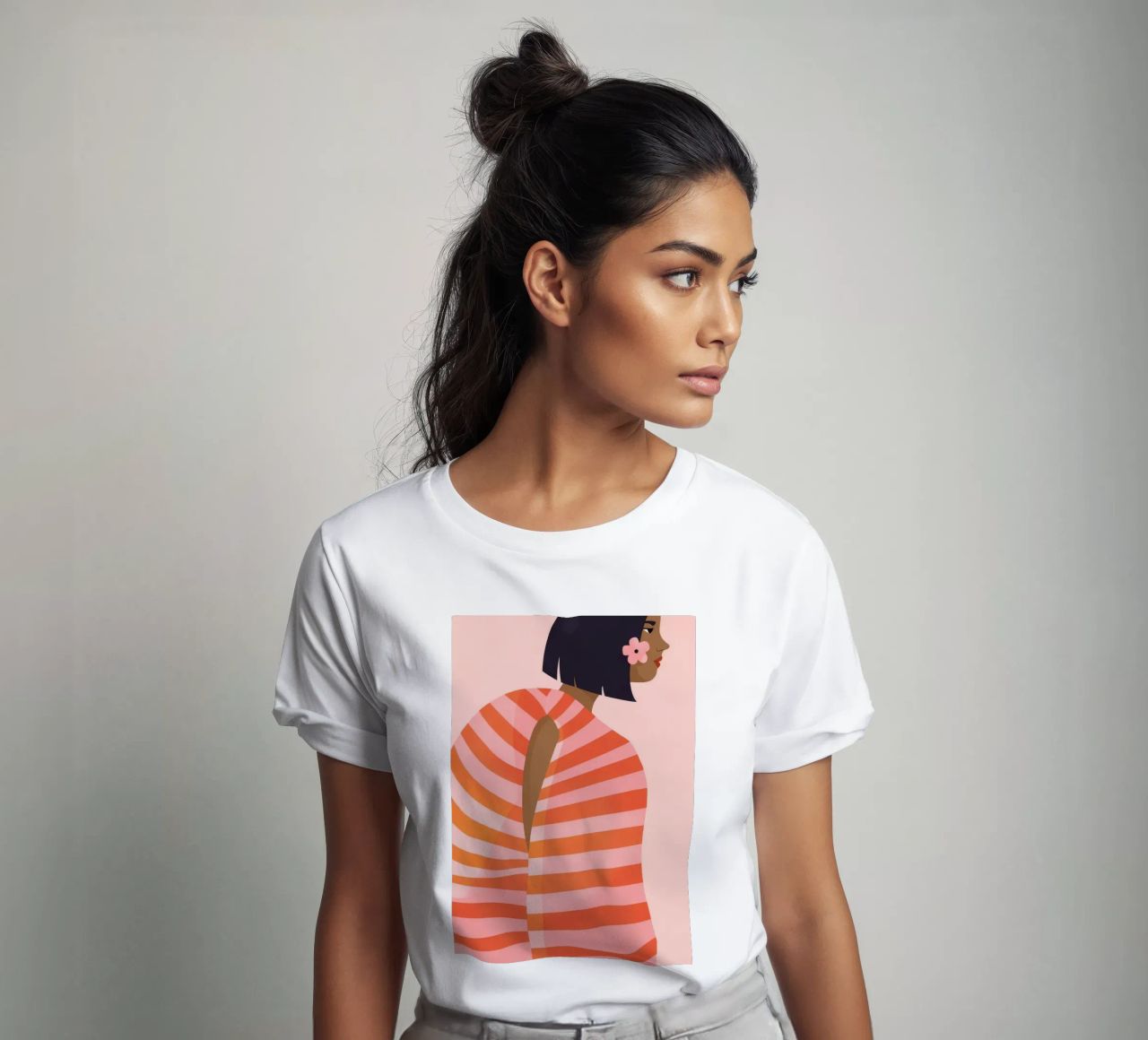 Camicia a righe sul retro t-shirt da Emery Kate