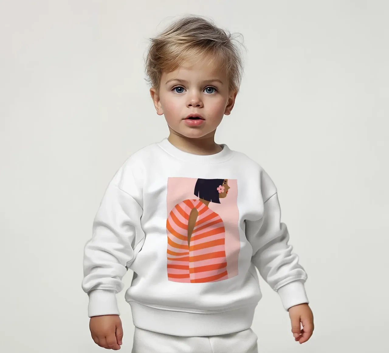 Gestreept shirt Terug baby sweatshirt van Emery Kate