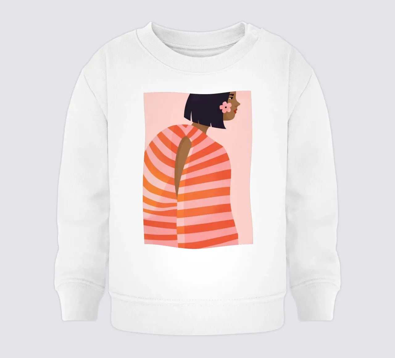 Gestreept shirt Terug baby sweatshirt van Emery Kate