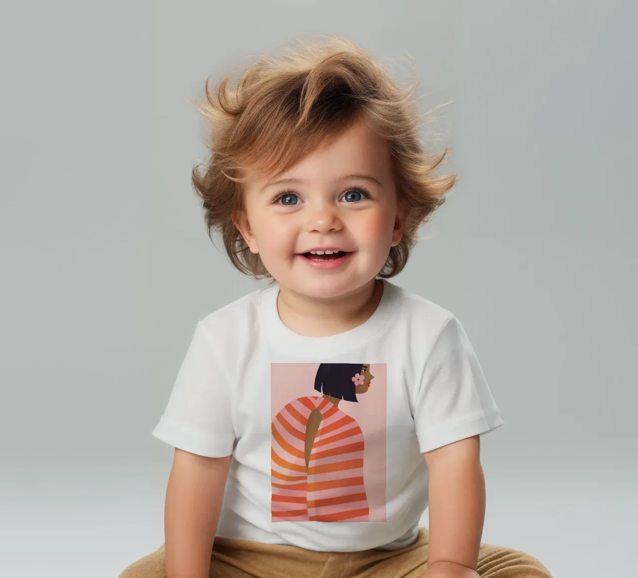 Camicia a righe sul retro maglietta neonato da Emery Kate