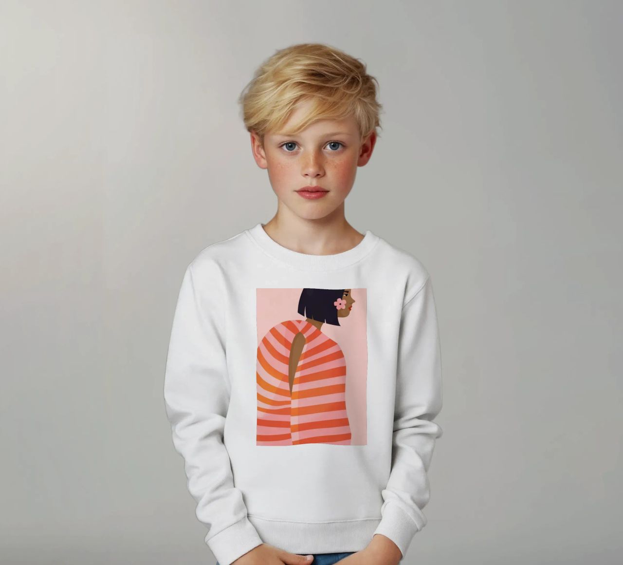Camicia a righe sul retro felpa bambino da Emery Kate