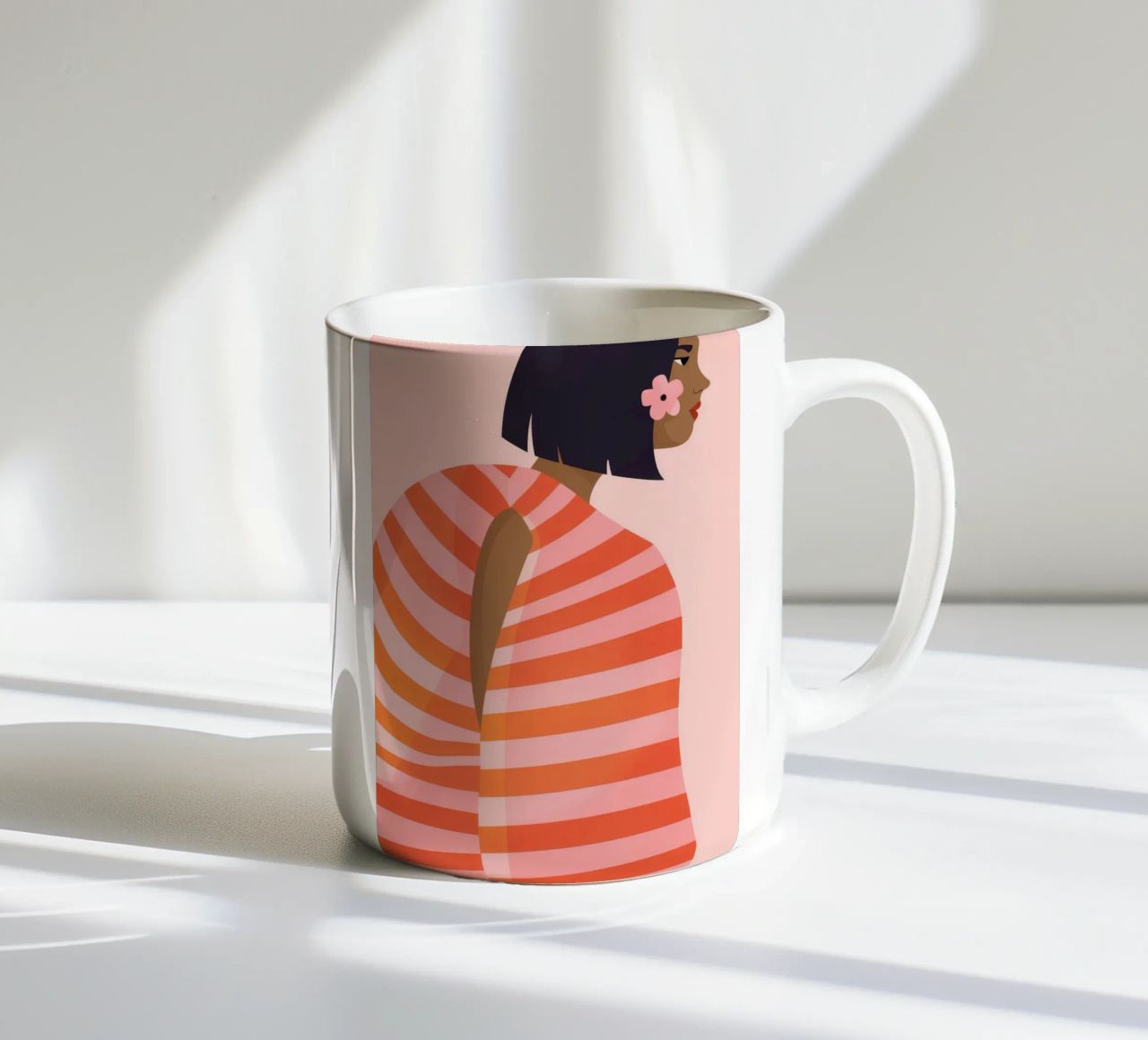 Camicia a righe sul retro tazza in ceramica da Emery Kate