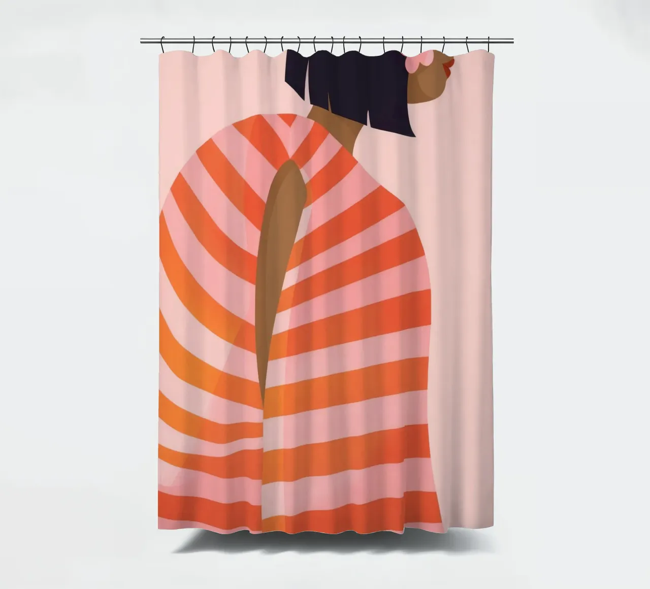 Camicia a righe sul retro tenda da doccia da Emery Kate