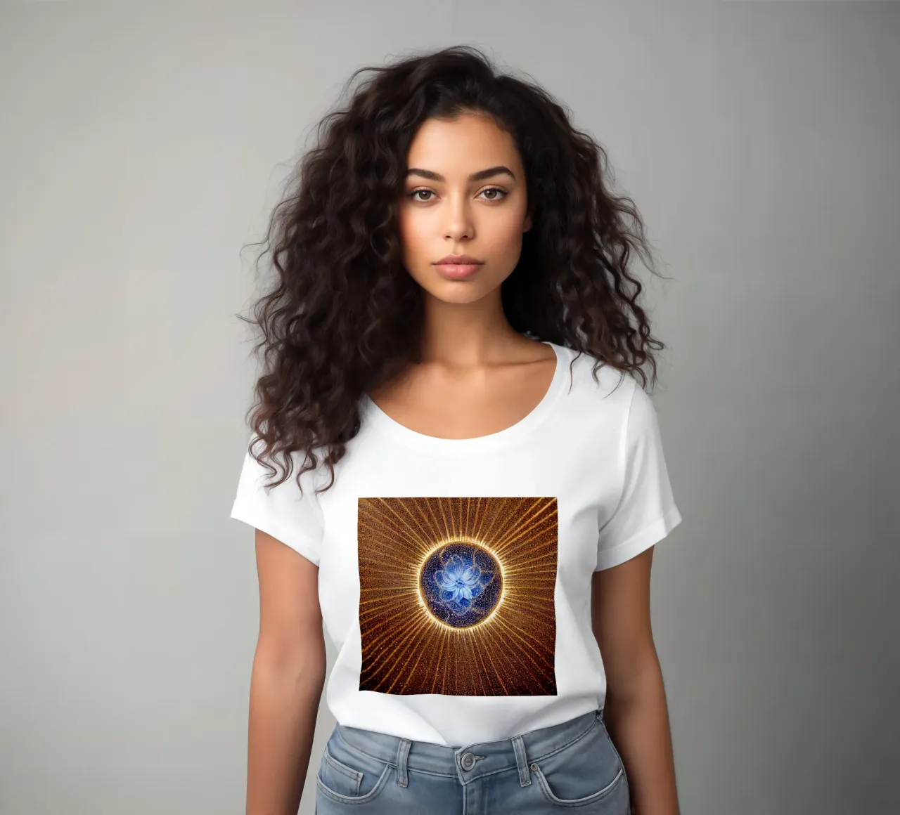 Macro fiore di stella azzurra t-shirt da donna da Bold Blooms