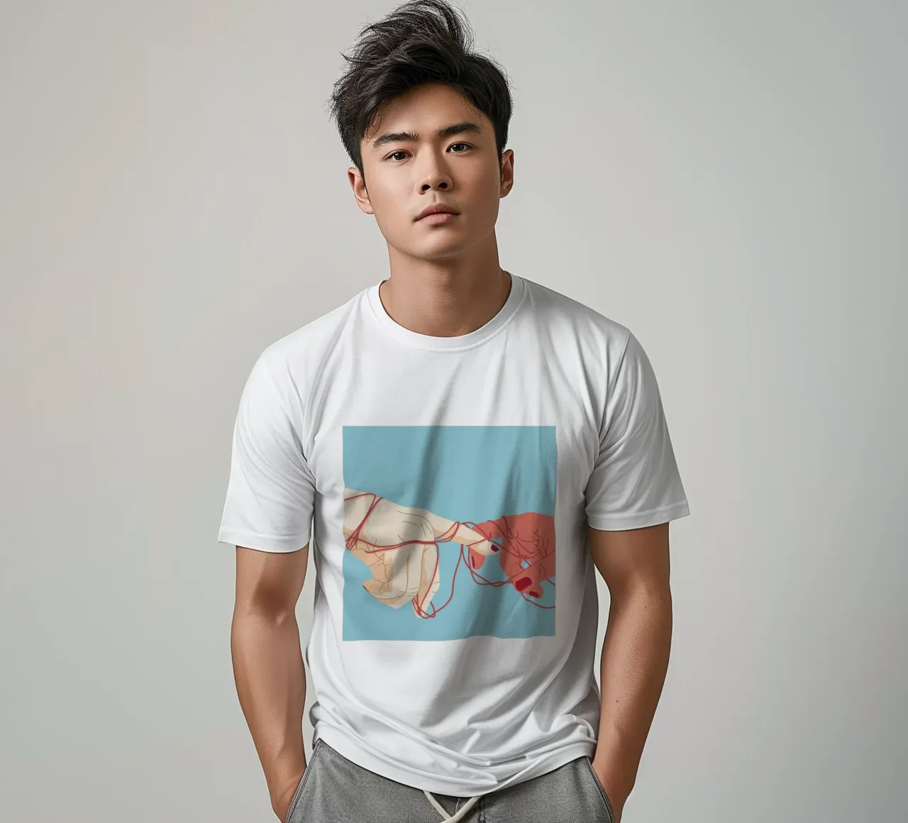 Connessione a stringa rossa t-shirt da Emery Kate