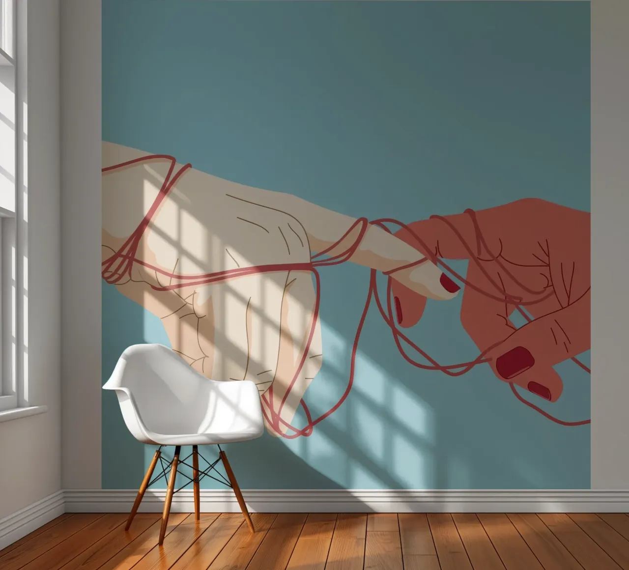 Red String Connection papel para pared de Emery Kate