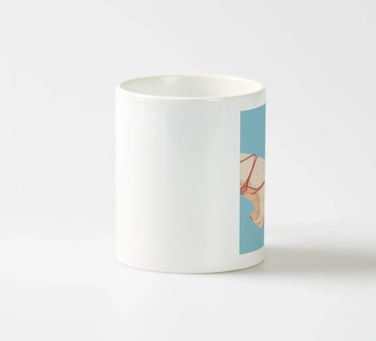 Connessione a stringa rossa tazza in ceramica da Emery Kate