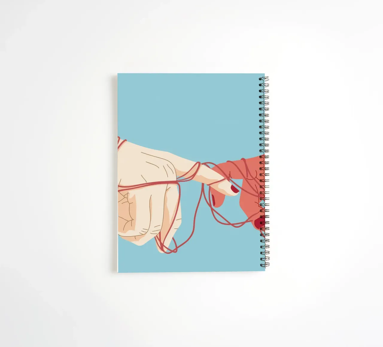 Red String Connection spiral notebook by Emery Kate