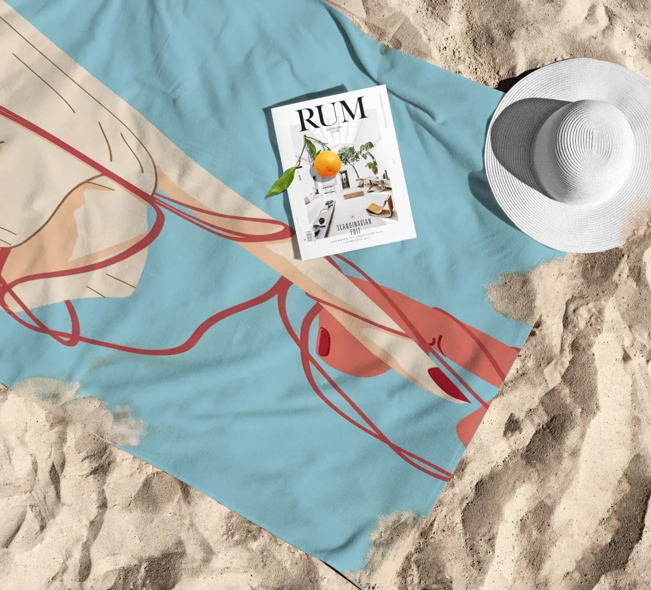 Connessione a stringa rossa telo mare da Emery Kate